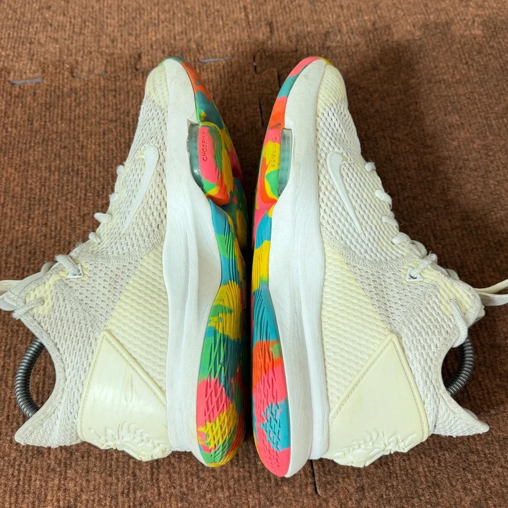 Nike LeBron Witness 4 White Multi-Color Basketball Shoes BV7427-102 Mens 7.5 B+‎